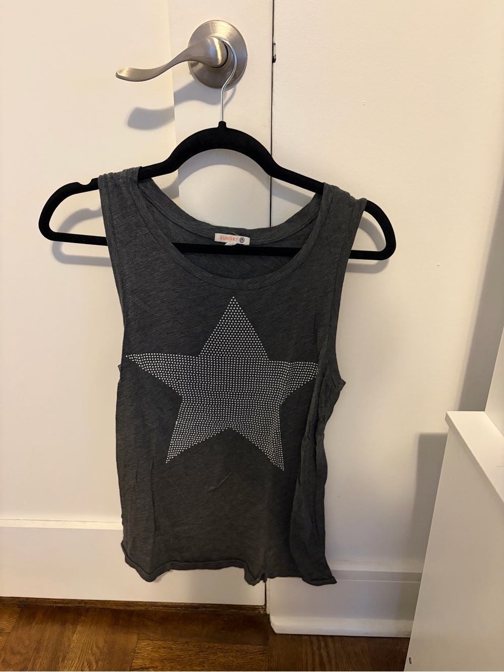 Sundry Charcoal Gray Star Stud Tank